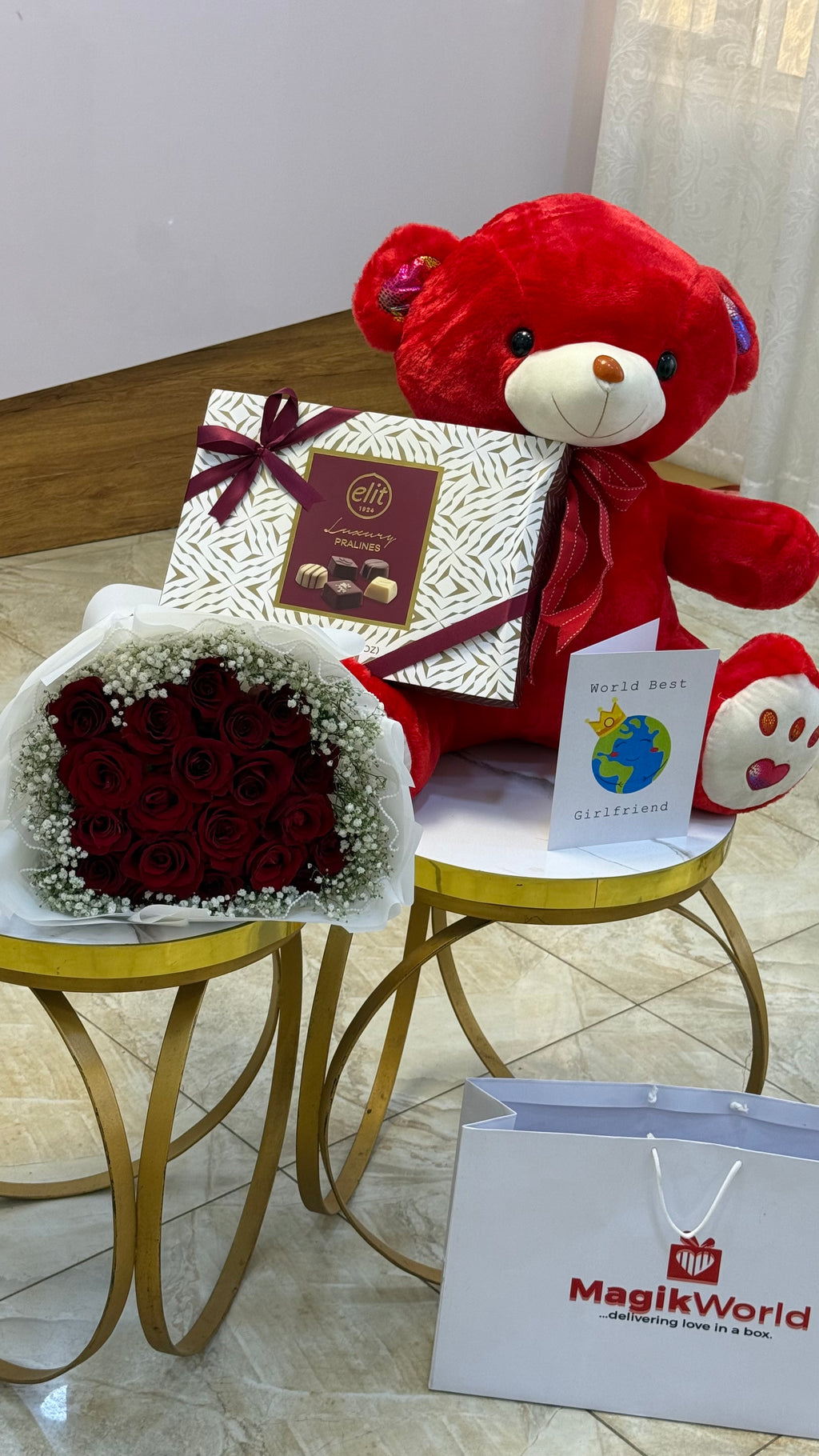 Forever Yours Rose, Teddy & Chocolate Gift Set