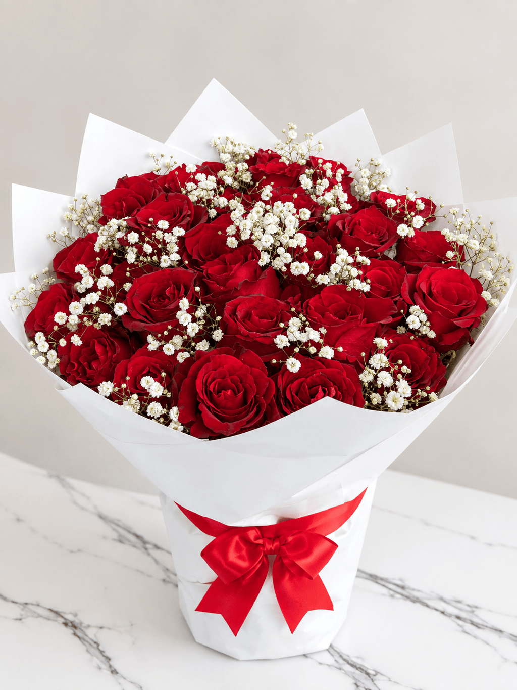 30 Premium Red Roses Bouquet | Fresh Flower Delivery in Abuja & Lagos | Romantic Rose Bouquet Gift - Magikworld Gifts and Surprises