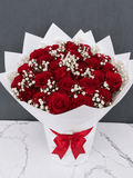 30 Premium Red Roses Bouquet | Fresh Flower Delivery in Abuja & Lagos | Romantic Rose Bouquet Gift - Magikworld Gifts and Surprises