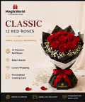 Luxury Red Rose Bouquet | Fresh Flower Delivery in Abuja & Lagos | Timeless Love Bouquet