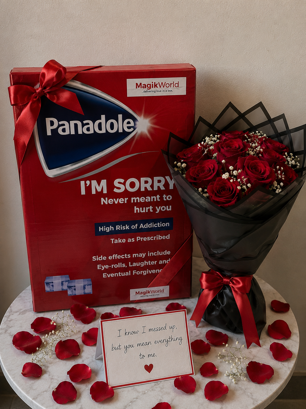 Luxury Apology Gift Box | Fresh Flowers Abuja & Lagos | Magik World