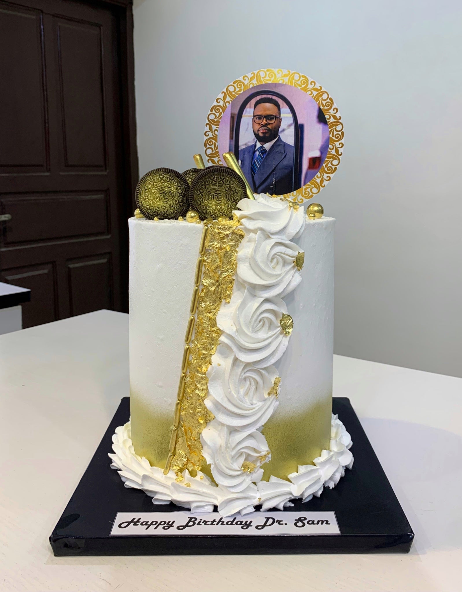 Elegant White Orchid Birthday Cake - Magikworld Gifts and Surprises