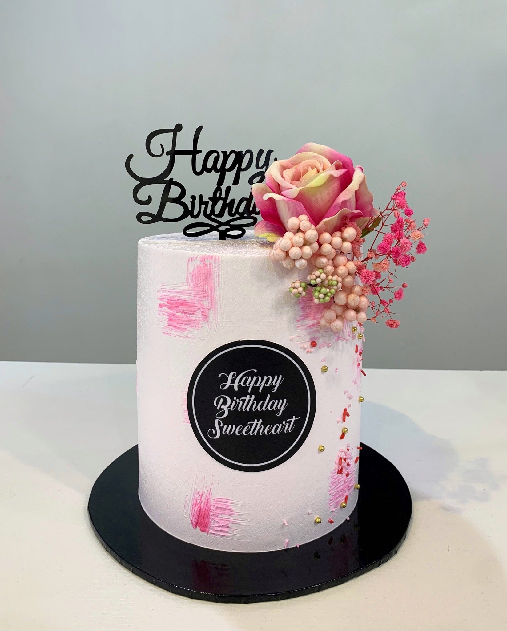 Elegant White Orchid Birthday Cake - Magikworld Gifts and Surprises