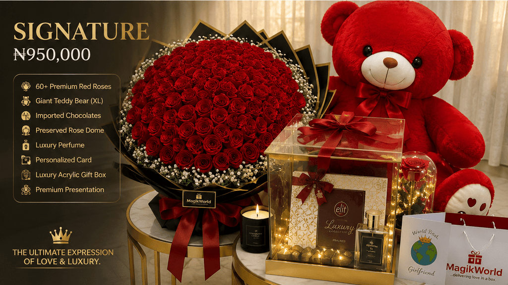 Forever Yours Rose, Teddy & Chocolate Gift Set - Magikworld Gifts and Surprises