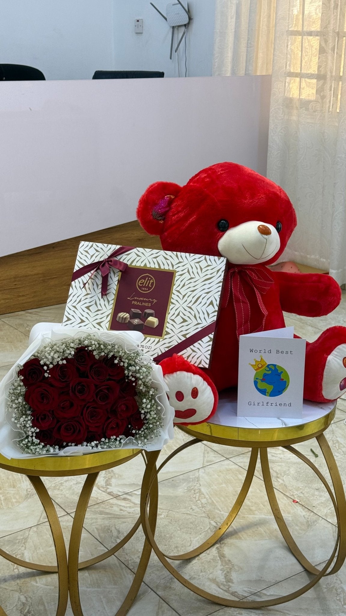Forever Yours Rose, Teddy & Chocolate Gift Set - Magikworld Gifts and Surprises
