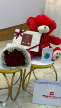Forever Yours Rose, Teddy & Chocolate Gift Set - Magikworld Gifts and Surprises