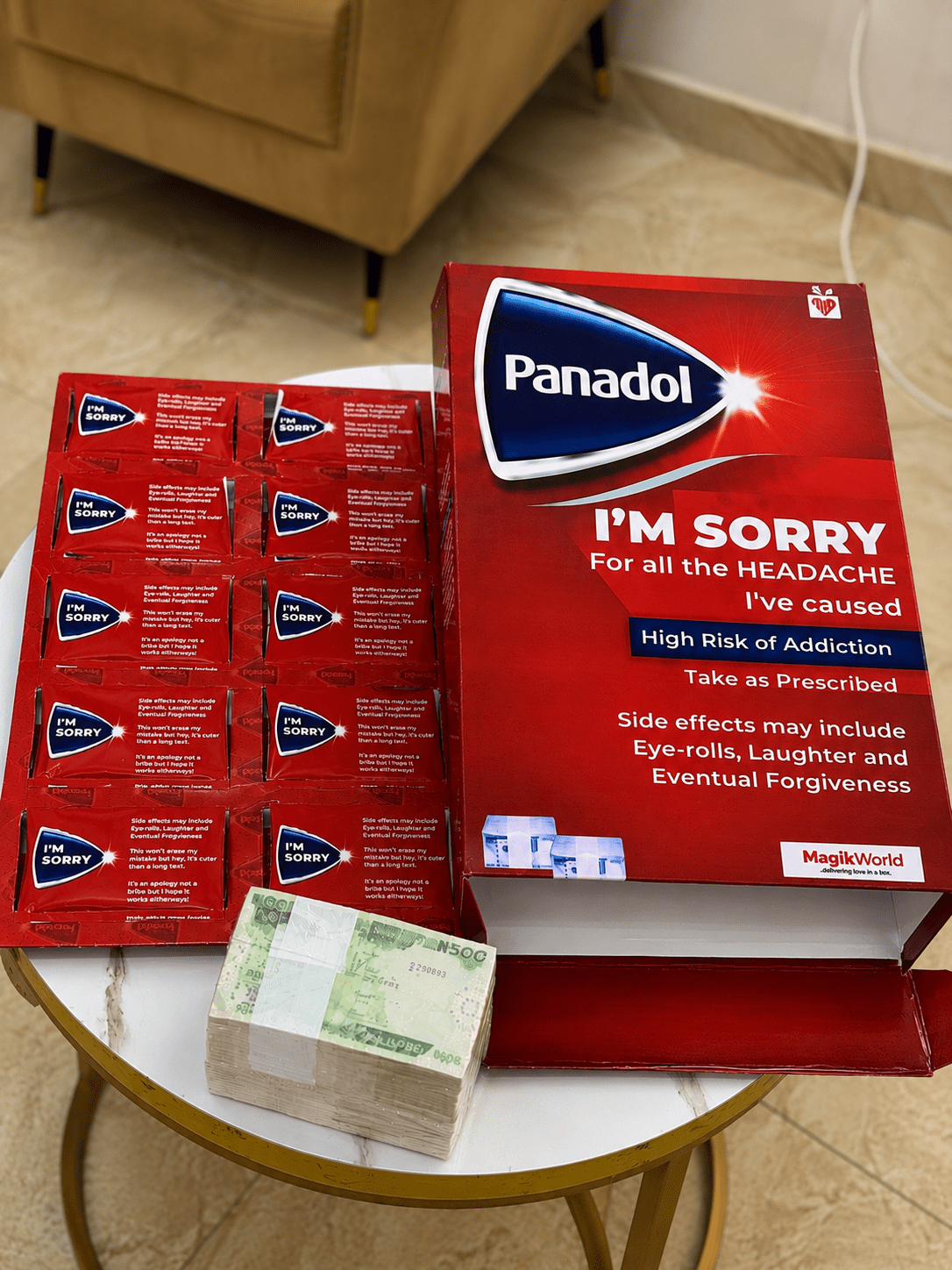 I’m Sorry Apology Gift Box with Cash – Abuja & Lagos - Magikworld Gifts and Surprises