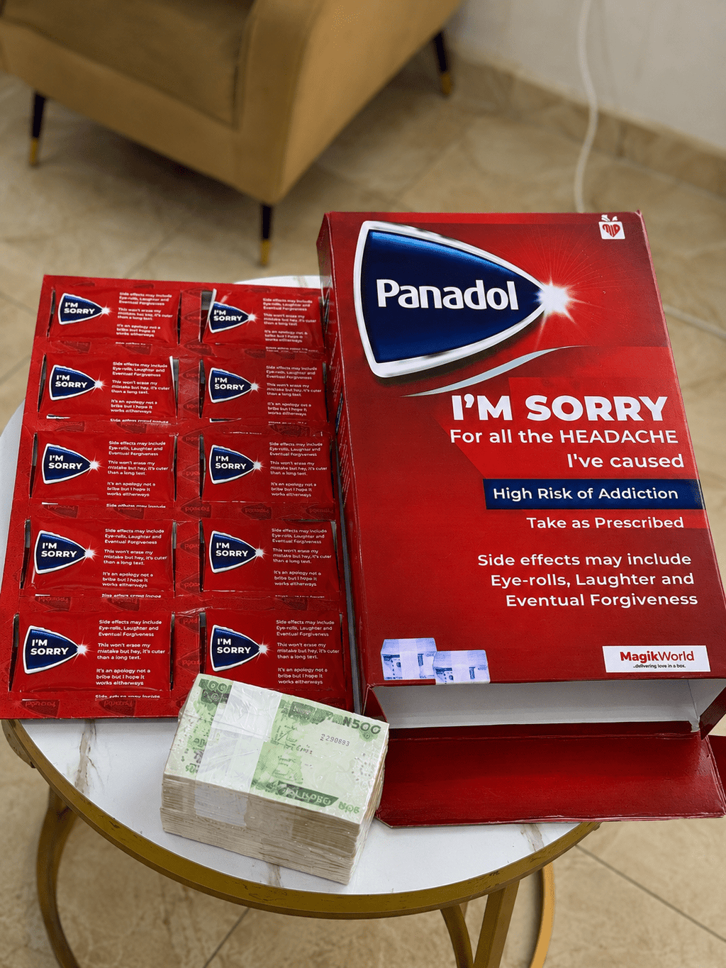 I’m Sorry Apology Gift Box with Cash – Abuja & Lagos - Magikworld Gifts and Surprises
