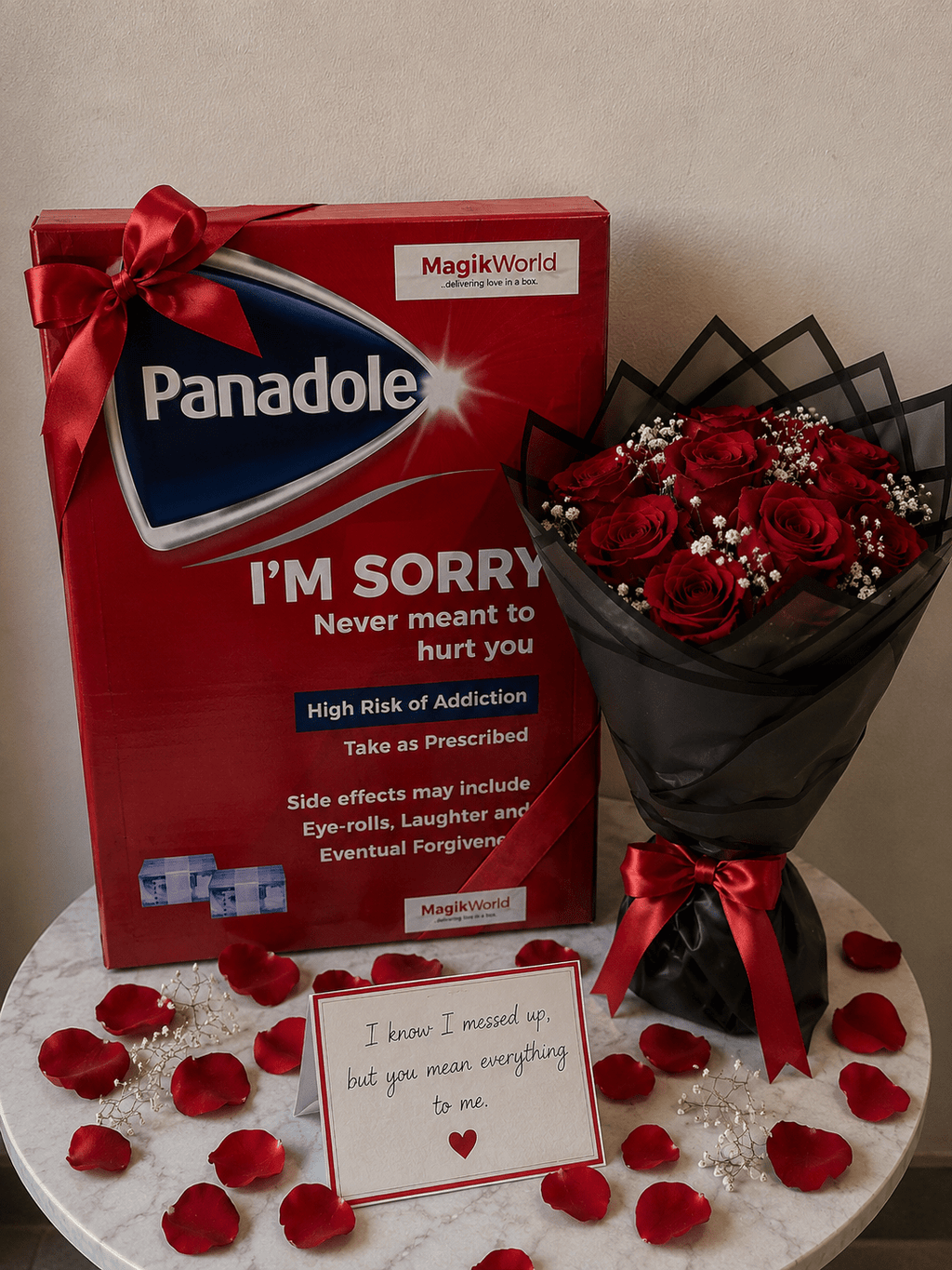 Luxury Apology Gift Box | Fresh Flowers Abuja & Lagos | Magik World - Magikworld Gifts and Surprises