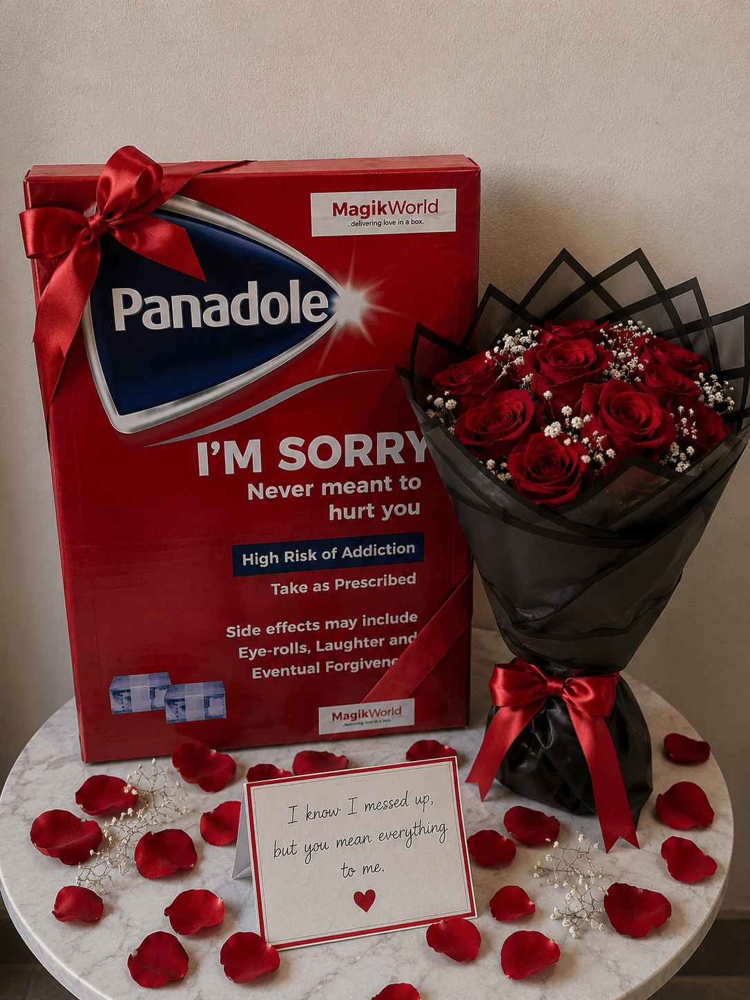 Luxury Apology Gift Box | Fresh Flowers Abuja & Lagos | Magik World - Magikworld Gifts and Surprises