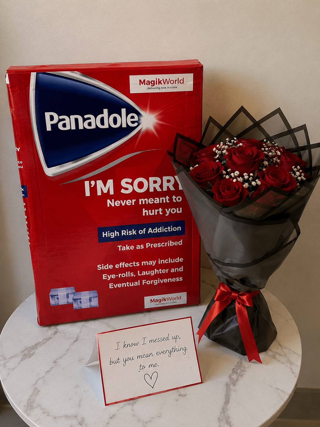 Luxury Apology Gift Box | Fresh Flowers Abuja & Lagos | Magik World - Magikworld Gifts and Surprises