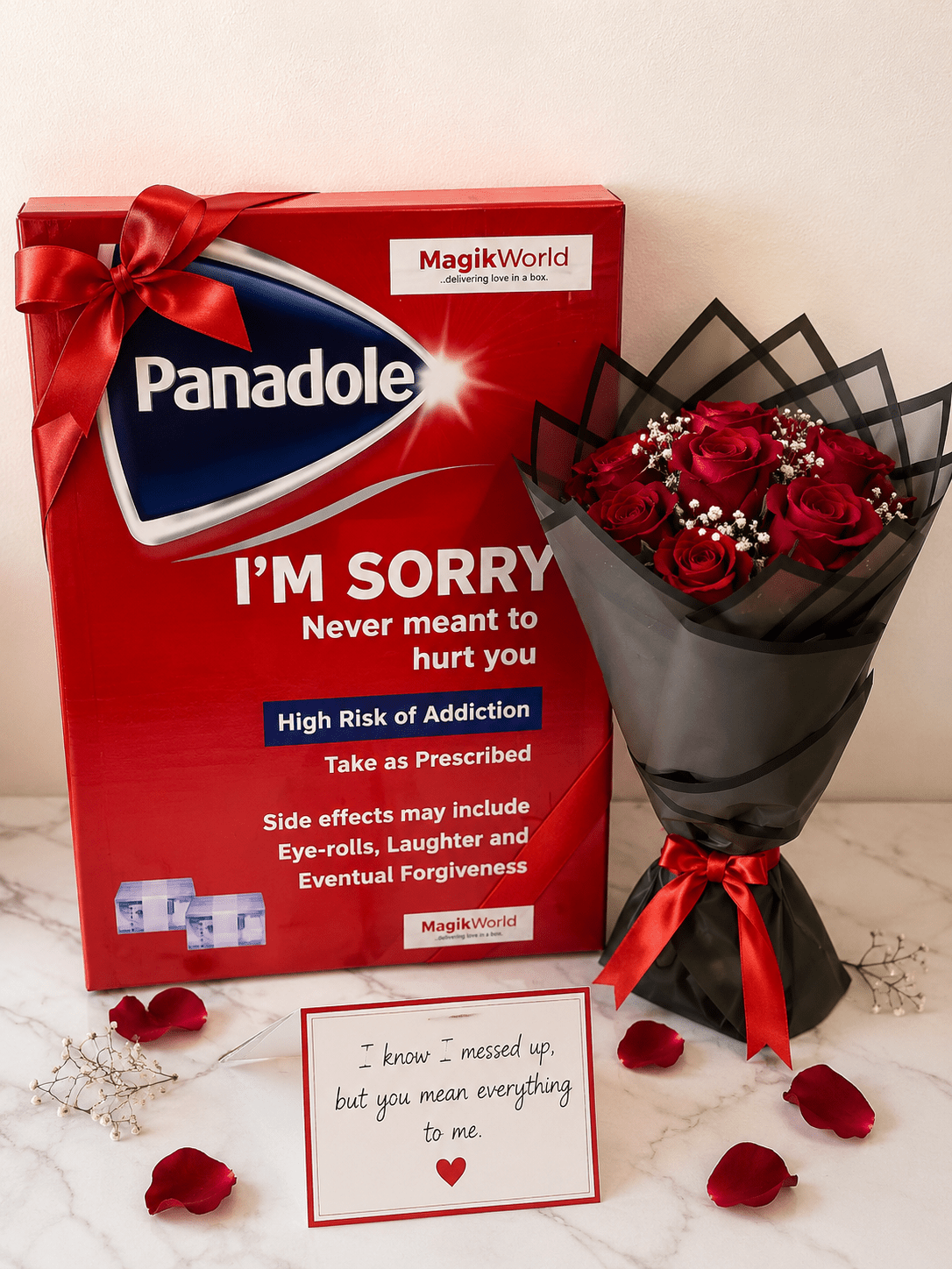 Luxury Apology Gift Box | Fresh Flowers Abuja & Lagos | Magik World - Magikworld Gifts and Surprises
