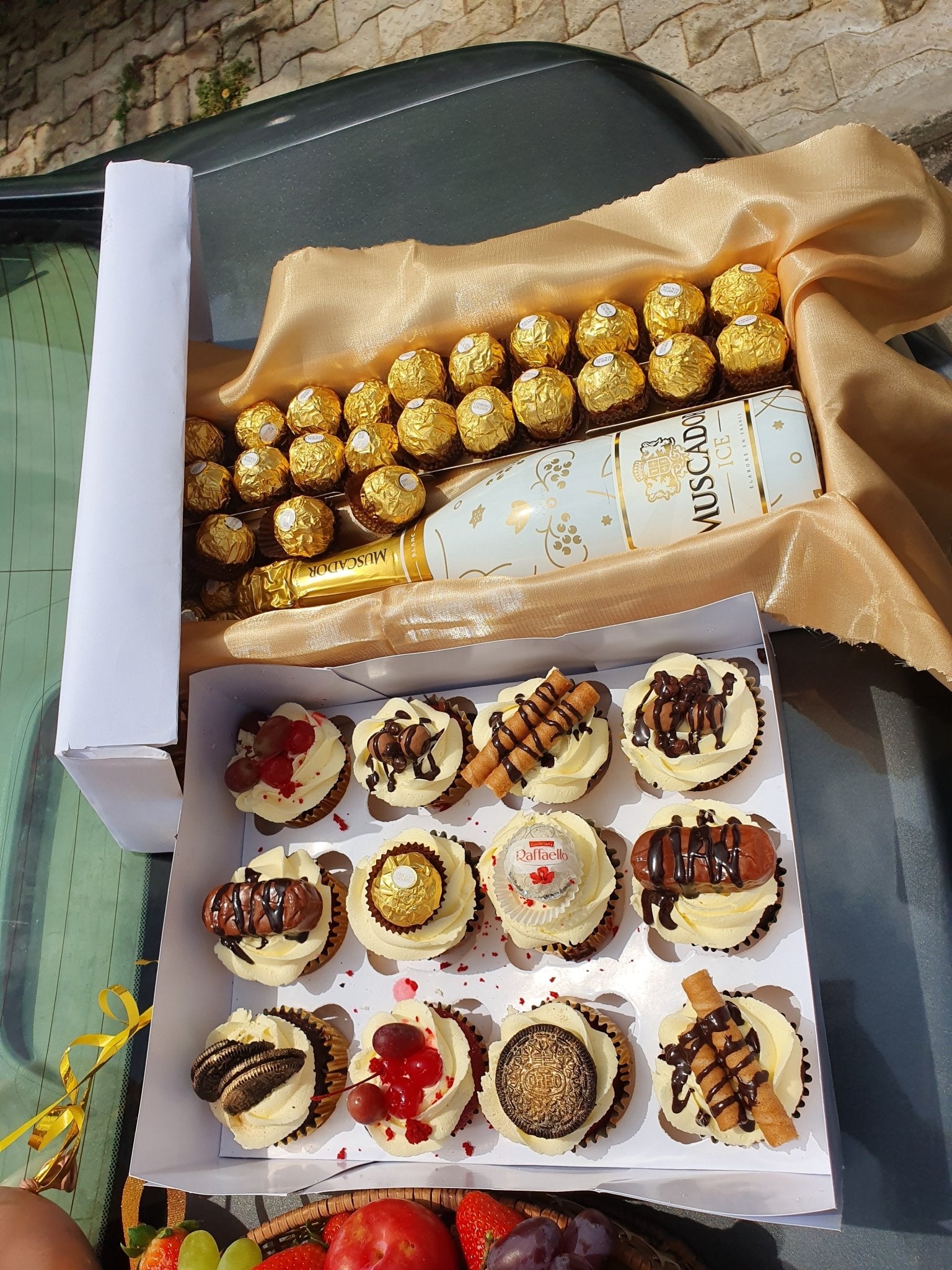 Luxury Birthday Fruit, Chocolate & Cupcake Gift Hamper – Abuja & Lagos - Magikworld Gifts and Surprises