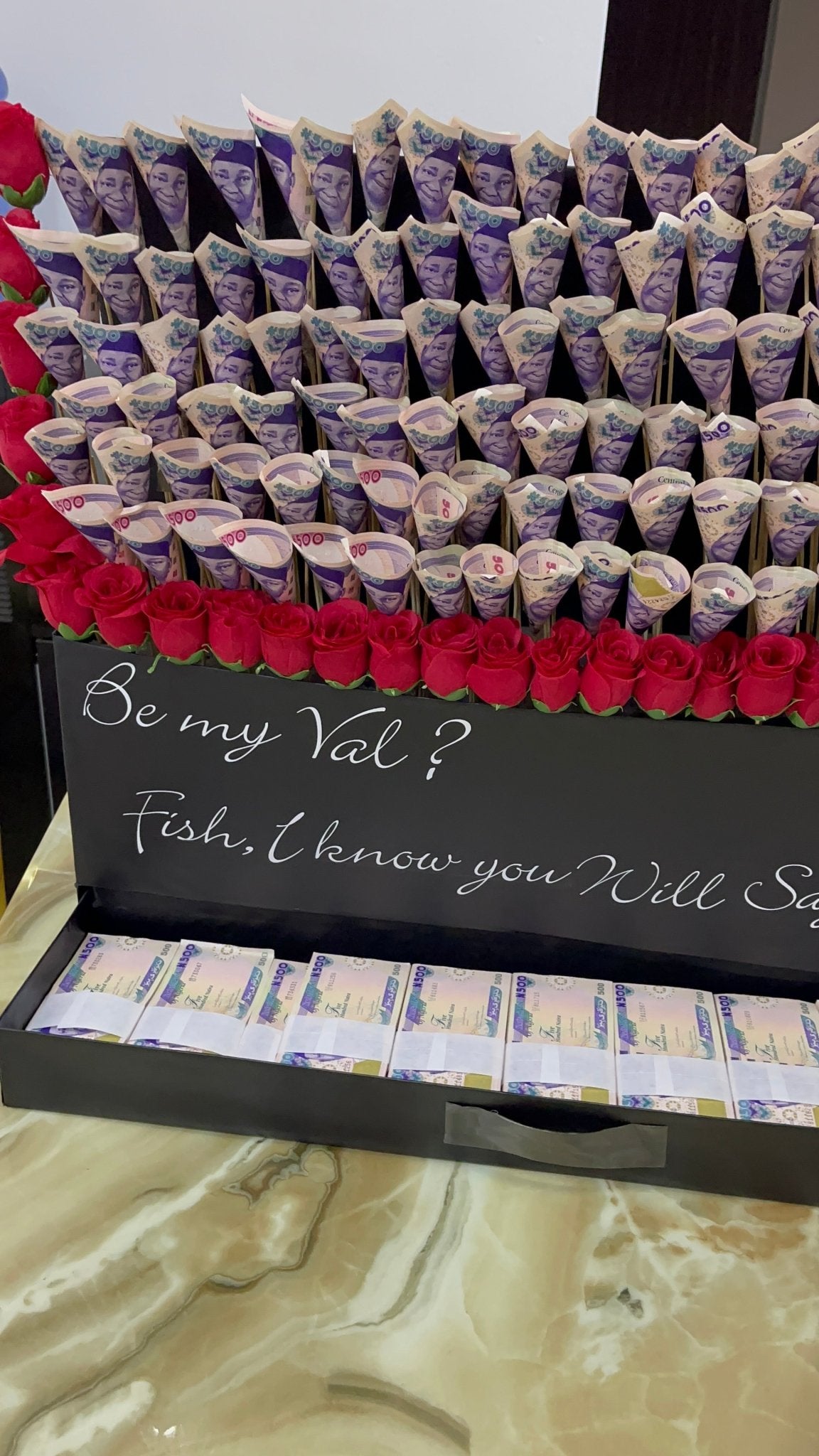 Luxury Money Box with Roses – Cash Gift Surprise Abuja & Lagos - Magikworld Gifts and Surprises