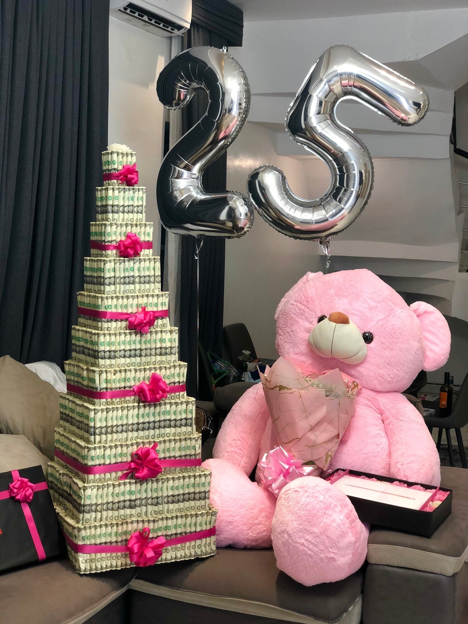 Luxury Money Tower Birthday Surprise Package – Abuja & Lagos - Magikworld Gifts and Surprises