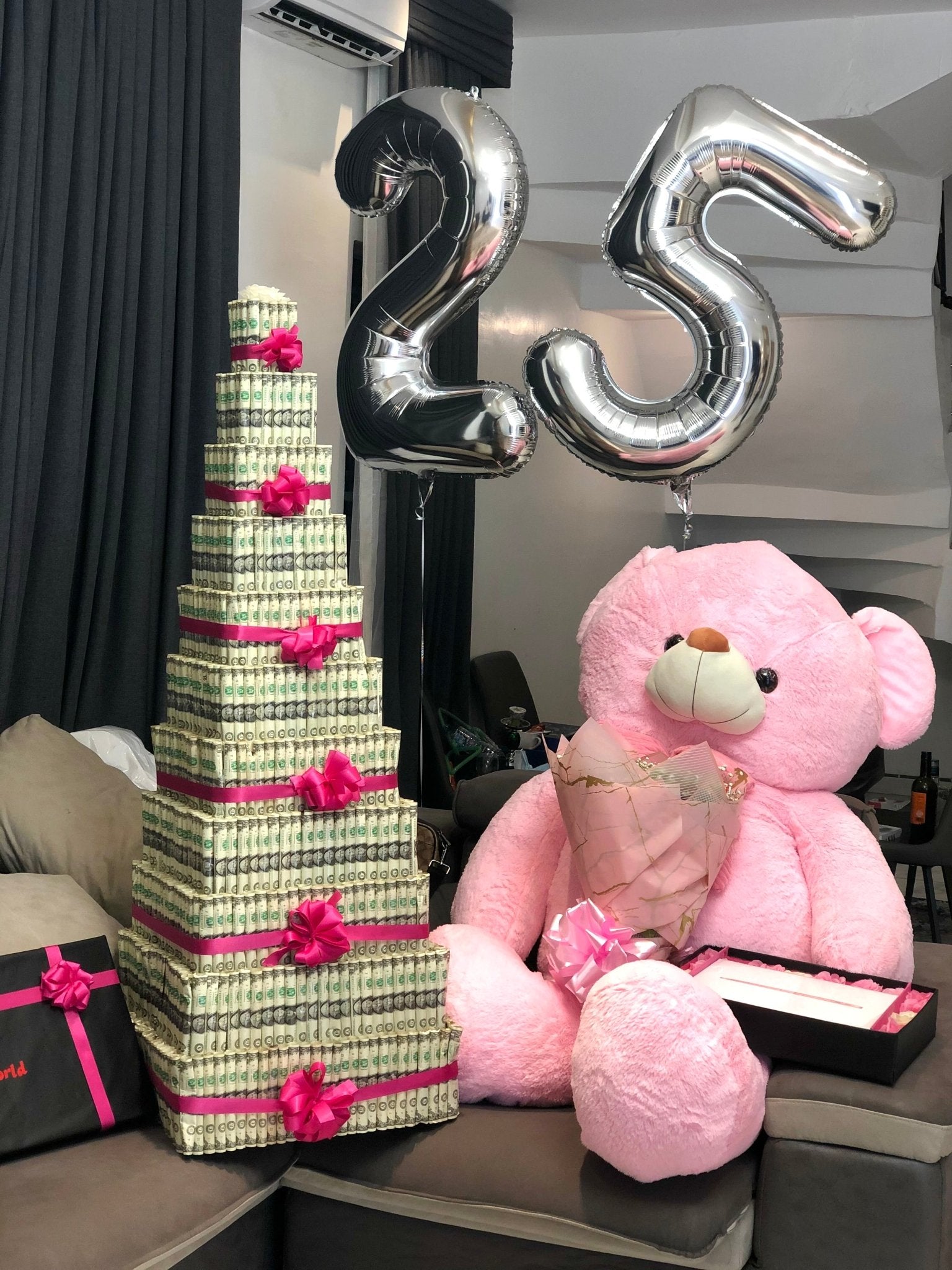 Luxury Money Tower Birthday Surprise Package – Abuja & Lagos - Magikworld Gifts and Surprises