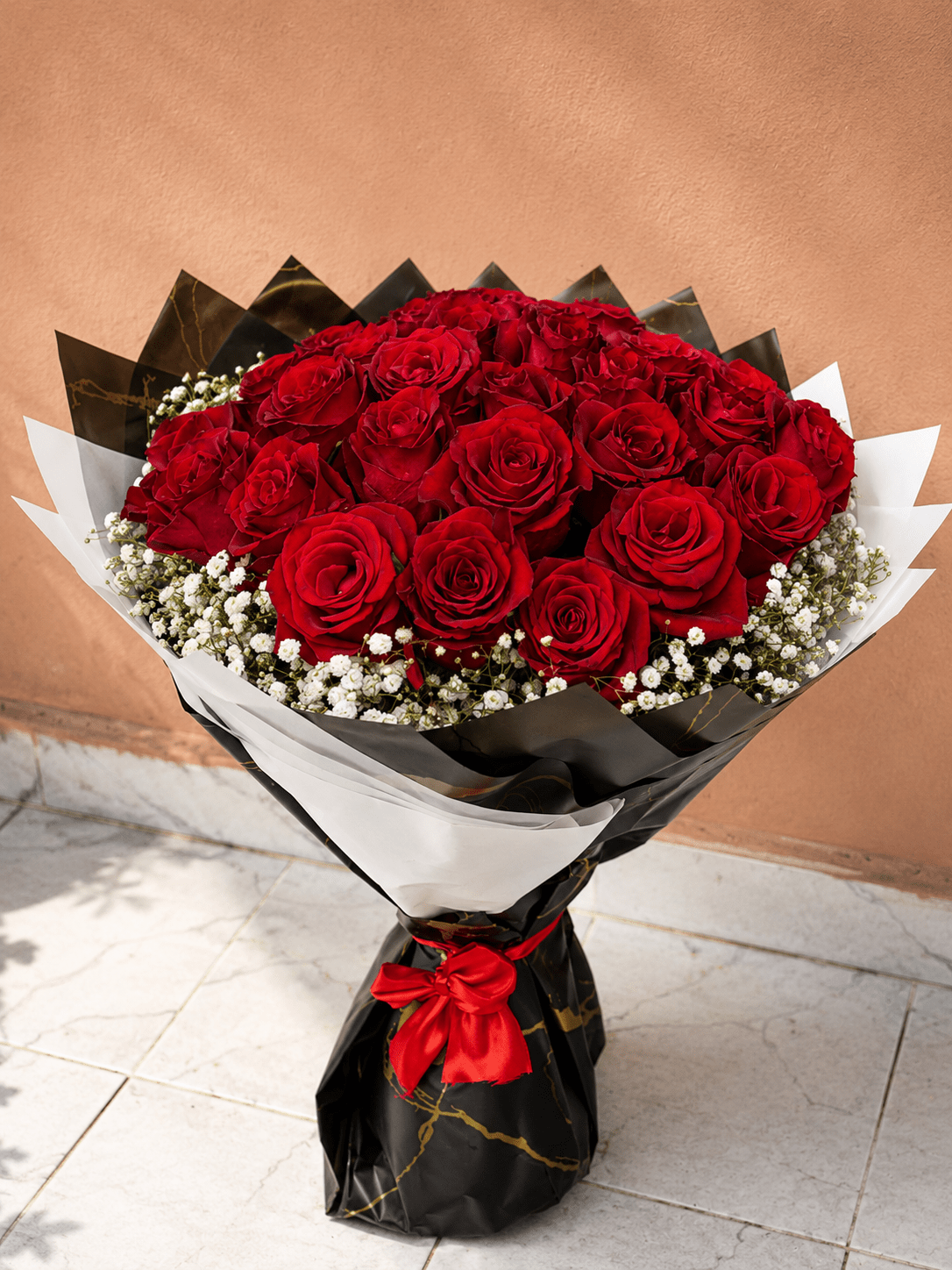 Luxury Red Rose Bouquet | Fresh Flower Delivery in Abuja & Lagos | Timeless Love Bouquet - Magikworld Gifts and Surprises
