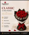 Luxury Red Rose Bouquet | Fresh Flower Delivery in Abuja & Lagos | Timeless Love Bouquet - Magikworld Gifts and Surprises