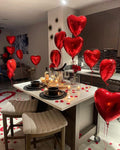 Luxury Romantic Room Decoration with Heart Balloons & Rose Petals | Abuja & Lagos - Magikworld Gifts and Surprises