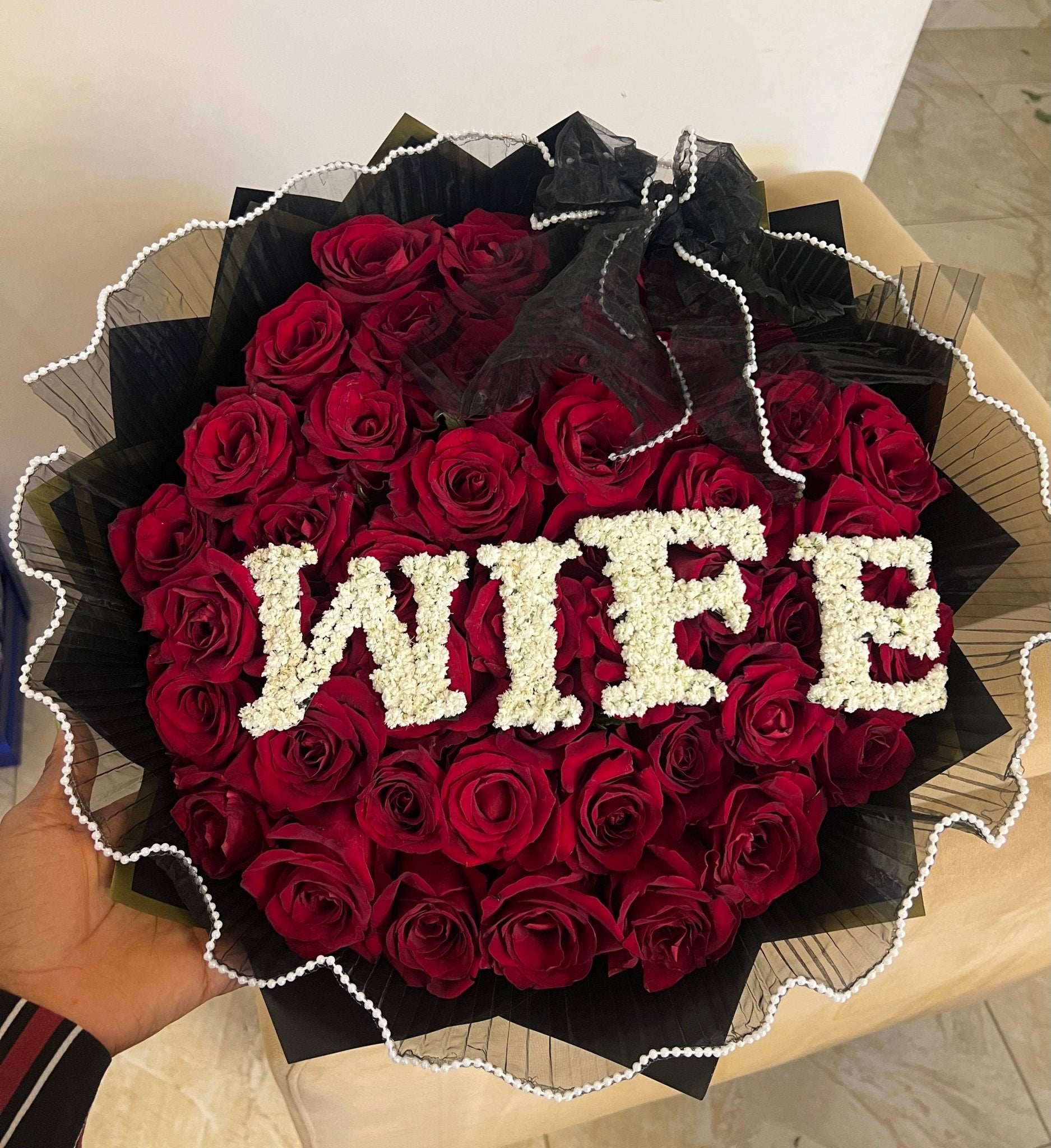 Luxury WIFE Red Rose Bouquet – Romantic Flowers Abuja & Lagos - Magikworld Gifts and Surprises