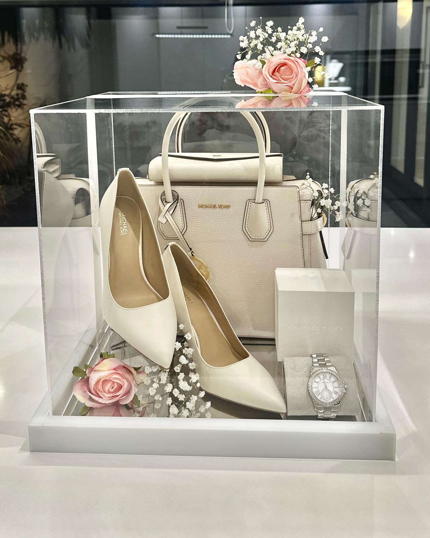 Michael Kors Handbag, Heels & Watch Gift Box - Magikworld Gifts and Surprises